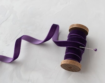 Violet Purple Velvet Ribbon • 3/8" • 3/4"