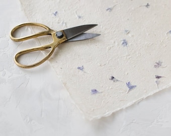 Cornflower Petal Lokta Handmade Wrapping Paper: 2 Sheets, Deckled Edge