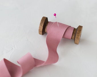 Antique Rose Mauve Rayon Petersham Grosgrain Ribbon • 1/8" • 1/4" • 3/8" • 1/2" •  5/8" • 3/4" • 1" •  1.25" • 1.5" • 2" • 3"