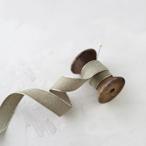 Taupe Beige Fuzzy Woven Ribbon • 5/8"