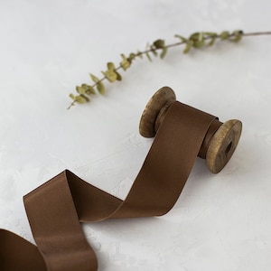 Antiek brons zijdesatijn bedellint • 1/8" • 1/4" • 3/8" • 1/2" • 5/8" • 3/4 • 1" • 1,5" • 2"