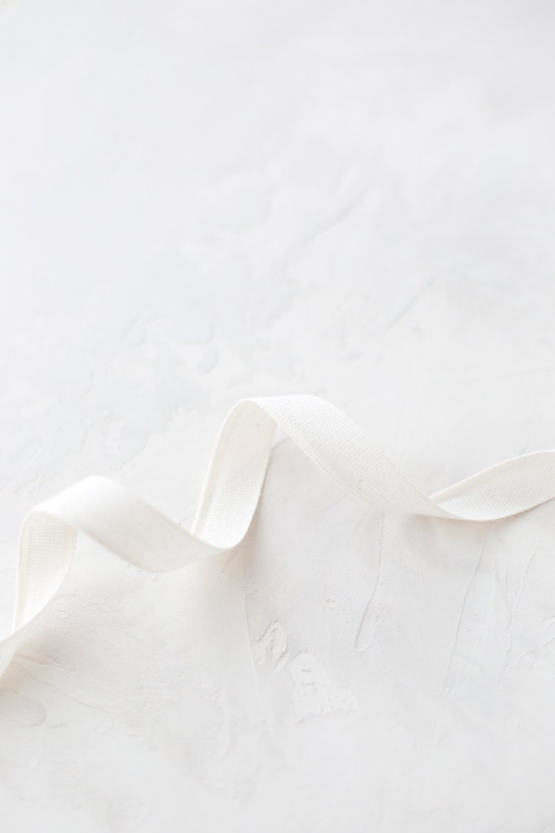 Antique White Cotton Ribbon • 5/8