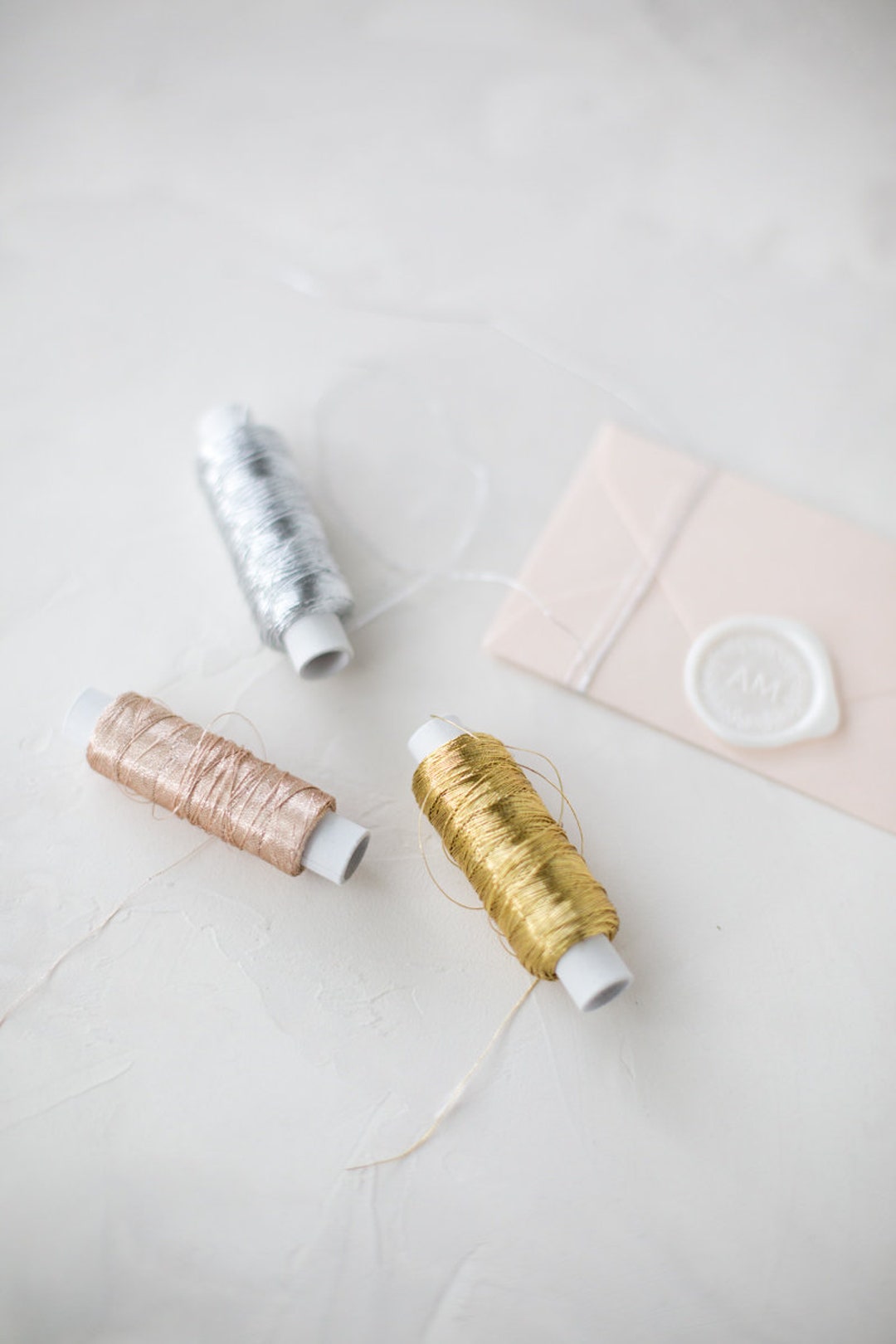 Metallic Extra Fine Lamé Thread • 109 Yards • Gold / Silver / Rose ...