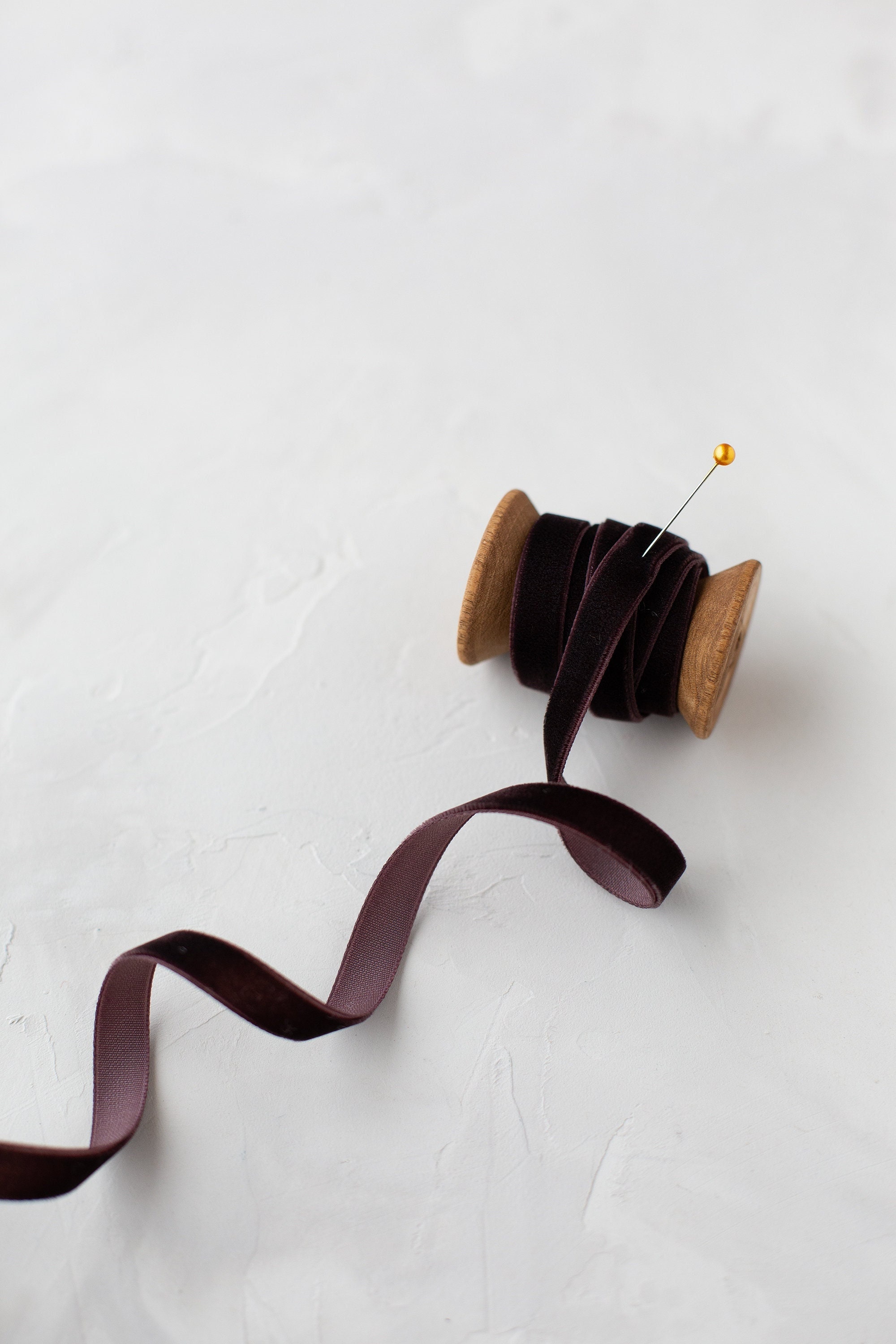 Dark Brown Velvet Ribbon • 1/8