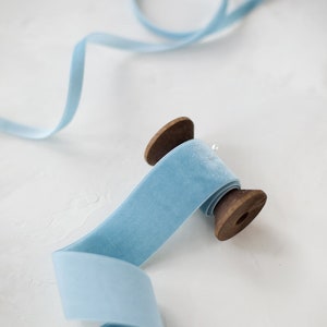 Hortensien-Blaues Samtband • 3mm • 3/4 • 3/8 • 5/8 • 7/8 • 4.5 • 5cm