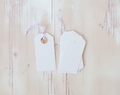 Weiße Glitter kleine Geschenkanhänger - 10 pc