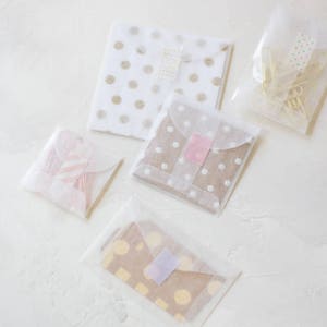 Glassine Envelopes • 50 pc • Square / Note / Open End • Extra Mini / Mini / Small / Medium