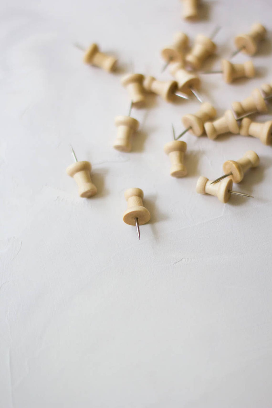 Wooden Push Pins 20 pc Etsy