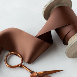 Copper Bronze Double-Faced Satin Ribbon 1.5 2.25 3 4 image 2