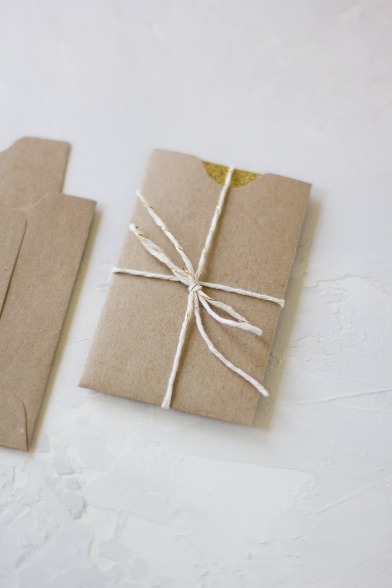 Brown Kraft Mini Sleeve Envelopes \u2022 25 pc