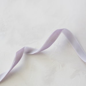 Dusty Lavender Purple Velvet Ribbon 1/4 3/8 5/8 image 3