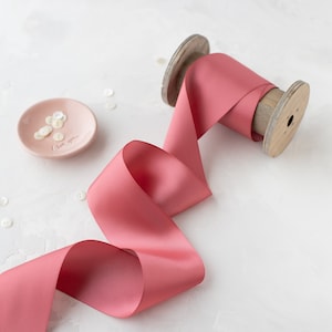 Nastro di raso double face rosa • 1,5" • 2,25" • 3" • 4"