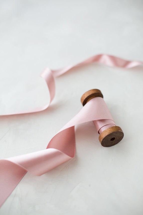 Single Face Satin Ribbon - Dusty Rose. 5/8 x 100 yards