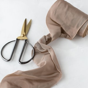 Antiker Taupe Brauner Schimmer Französischer Taft Band • 1.5 "• 5"