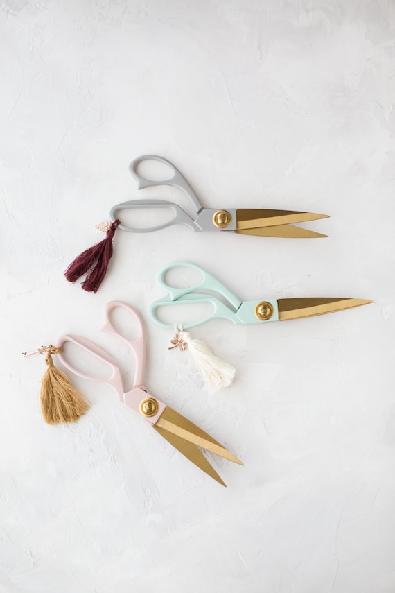  MESMOS Gold Scissors for Office - Cute Scissors for Desk -  Acrylic Scissors - Pretty Scissors - Brass Scissors Cute - Aesthetic House  Scissors : Arts, Crafts & Sewing