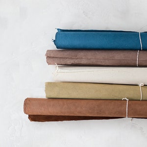 Lokta Handmade Seeded Wrapping Paper: 2 Sheets, Deckled Edge • Blue Spruce / Sequoia / Natural / Aspen / Hemlock
