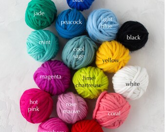 Merino Wool Yarn • 10.9 Yards • Black / White / Yellow