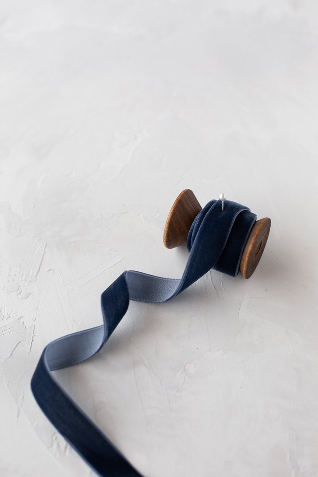 Navy Blue Velvet Ribbon 3/8 5/8 1 Etsy