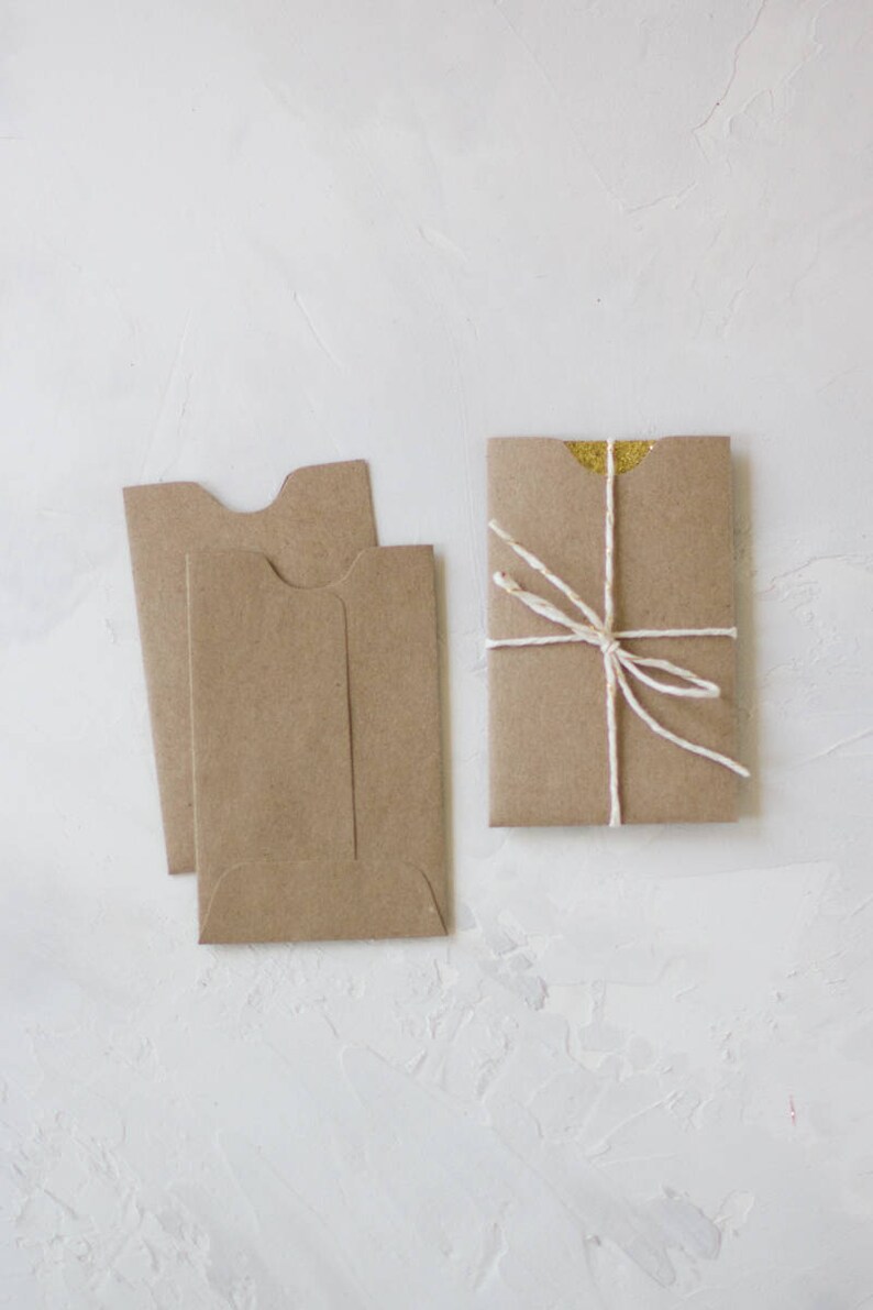 Brown Kraft Mini Sleeve Envelopes \u2022 25 pc