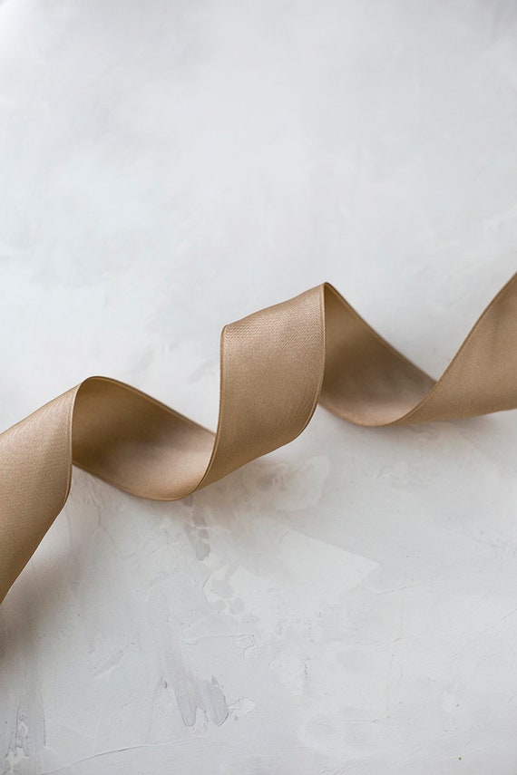 Beige satin ribbon discount