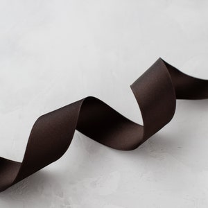 Schokoladenbraunes Schweizer Satinband • 1"• 1.5" • 2.75"