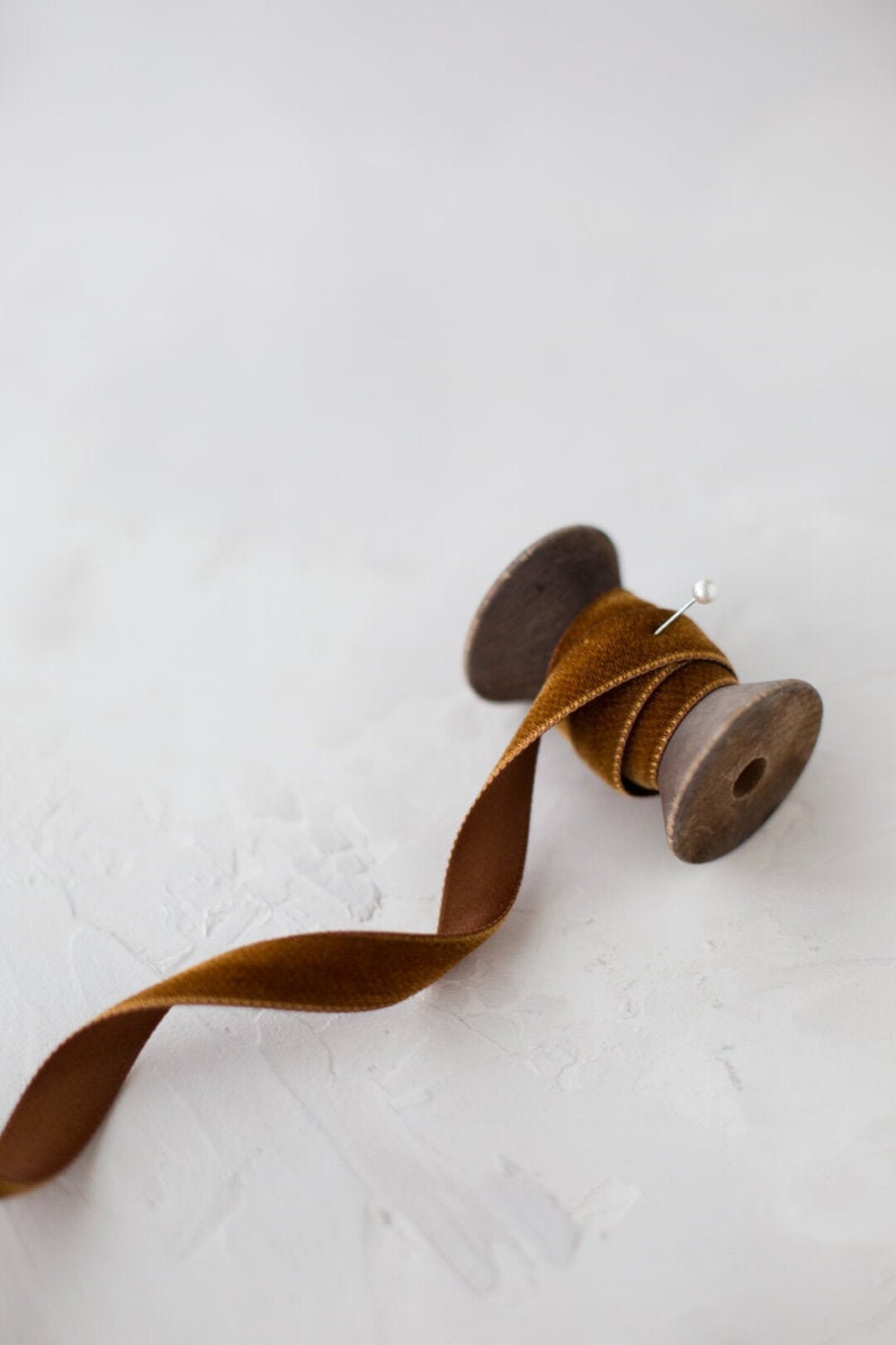 Deep Copper Japanese Rayon Velvet Satin Ribbon 1/4 3/8 1/2 3/4 1 11/2