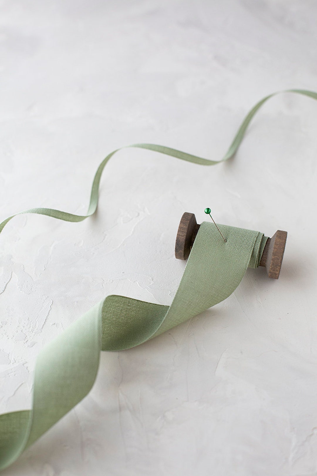 Italian Tight Weave Cotton Ribbon- Chartreuse