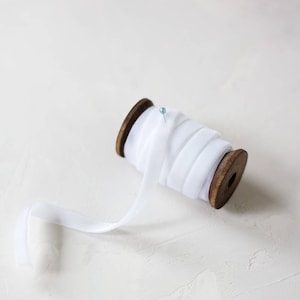 White Velvet Ribbon • 1/4&quot; • 3/8&quot; • 5/8&quot; • 3/4&quot; • 1.5&quot; • 2&quot;