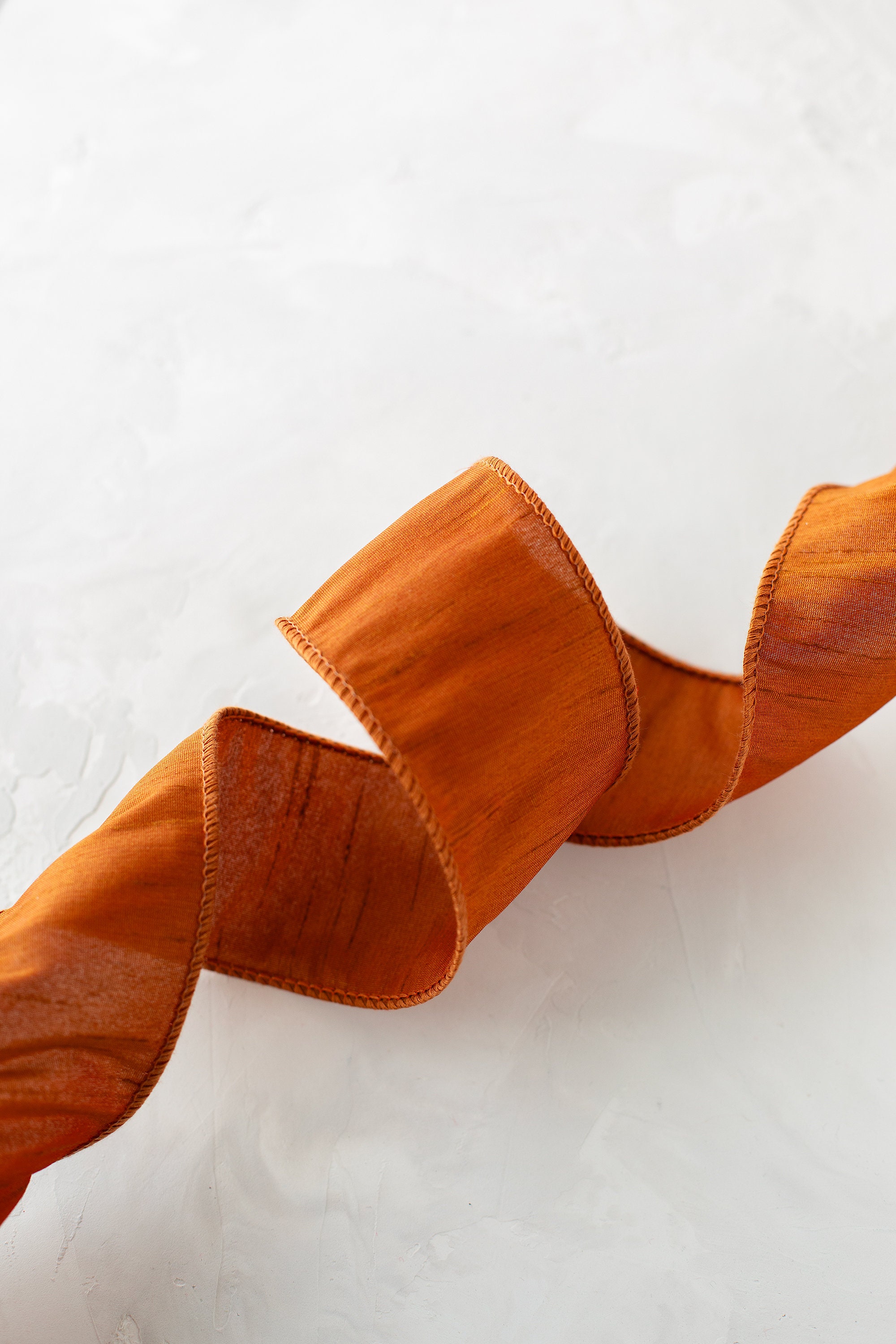 Burnt Orange Silk Ribbon 1/4 Wide BY THE YARD -  Canada