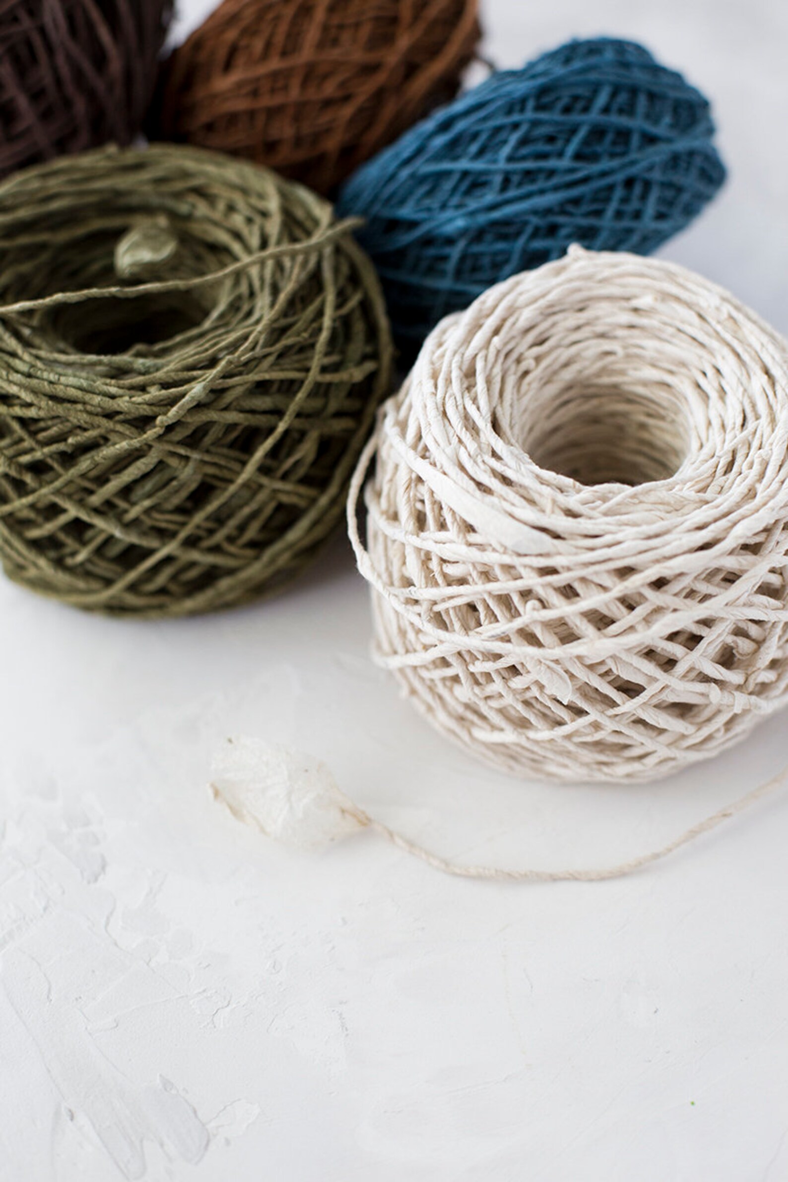 Handmade Twisted Paper Twine Antique White / Blue Spruce / Etsy UK