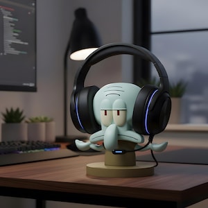 漫画風ヘッドホンスタンド – ゲーマーと音楽愛好家のための楽しいデスクオーガナイザー