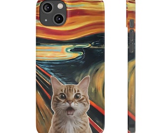 Mobilskal med katt, kawaii-mobilskal, iPhone 15 Pro-skal, designermobilskal, husdjursmobilskal, iPhone 10-skal PC001