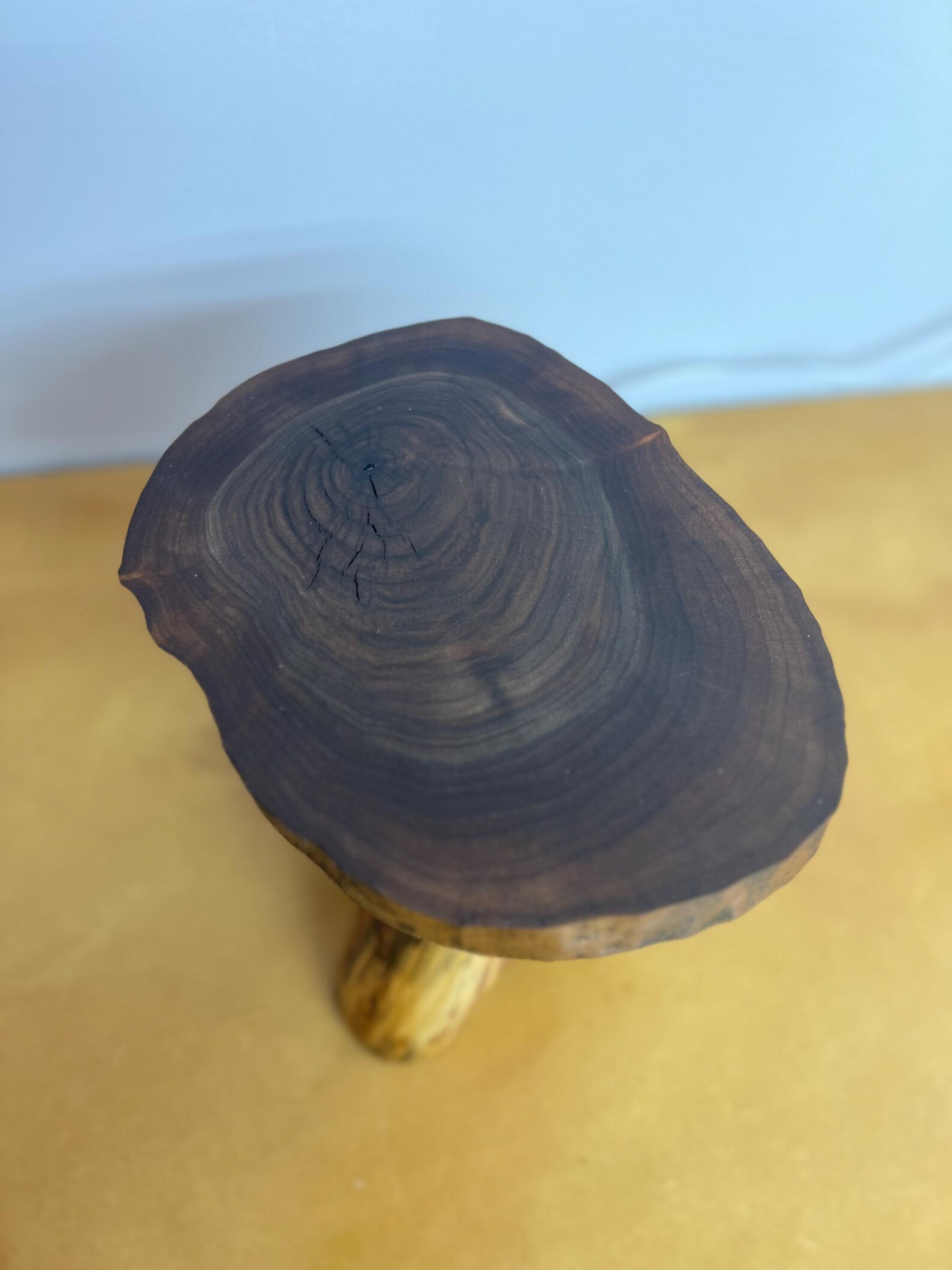 Natural Cedar Log Riser With Black Walnut Top - Etsy
