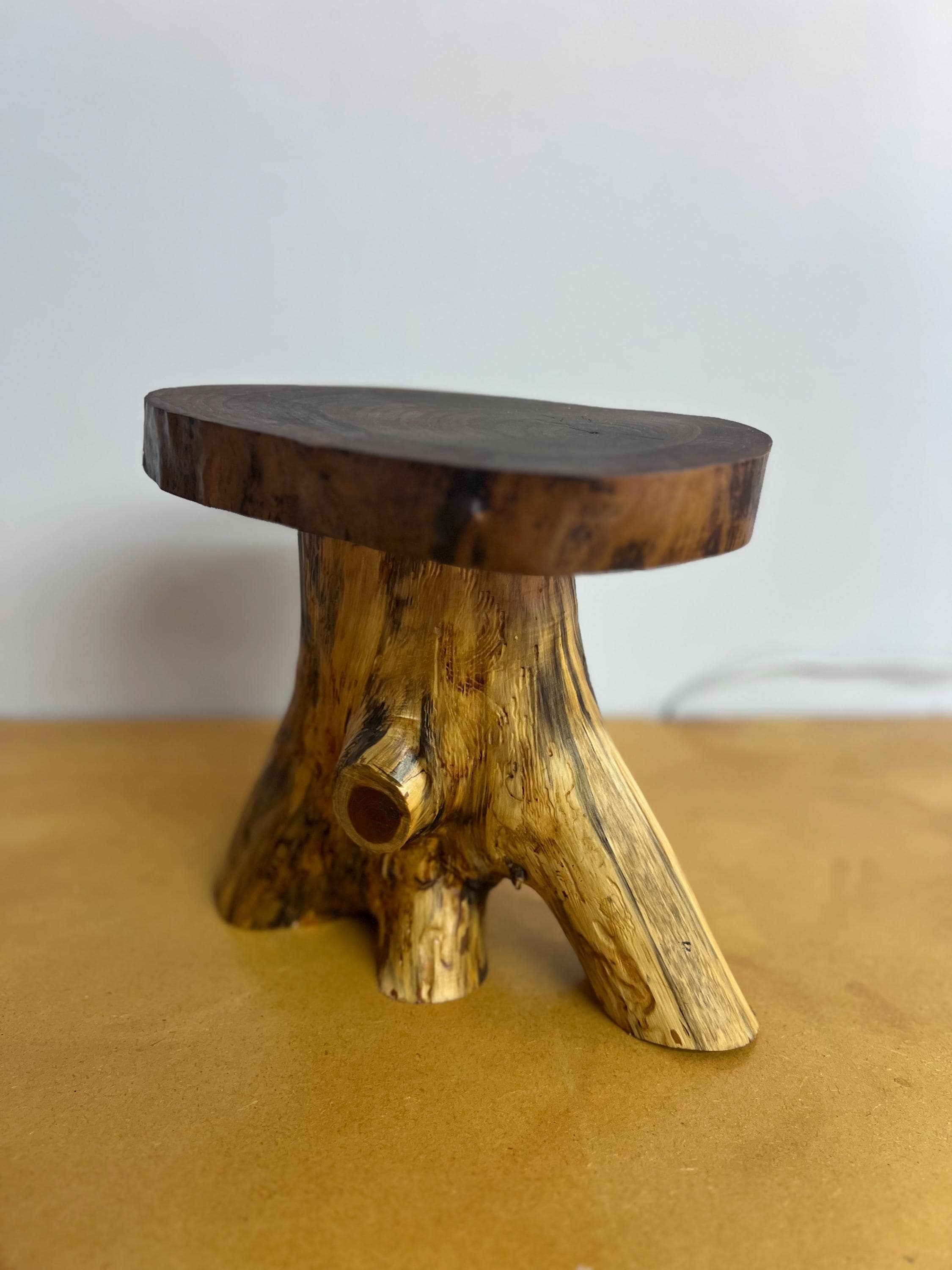 Natural Cedar Log Riser With Black Walnut Top - Etsy