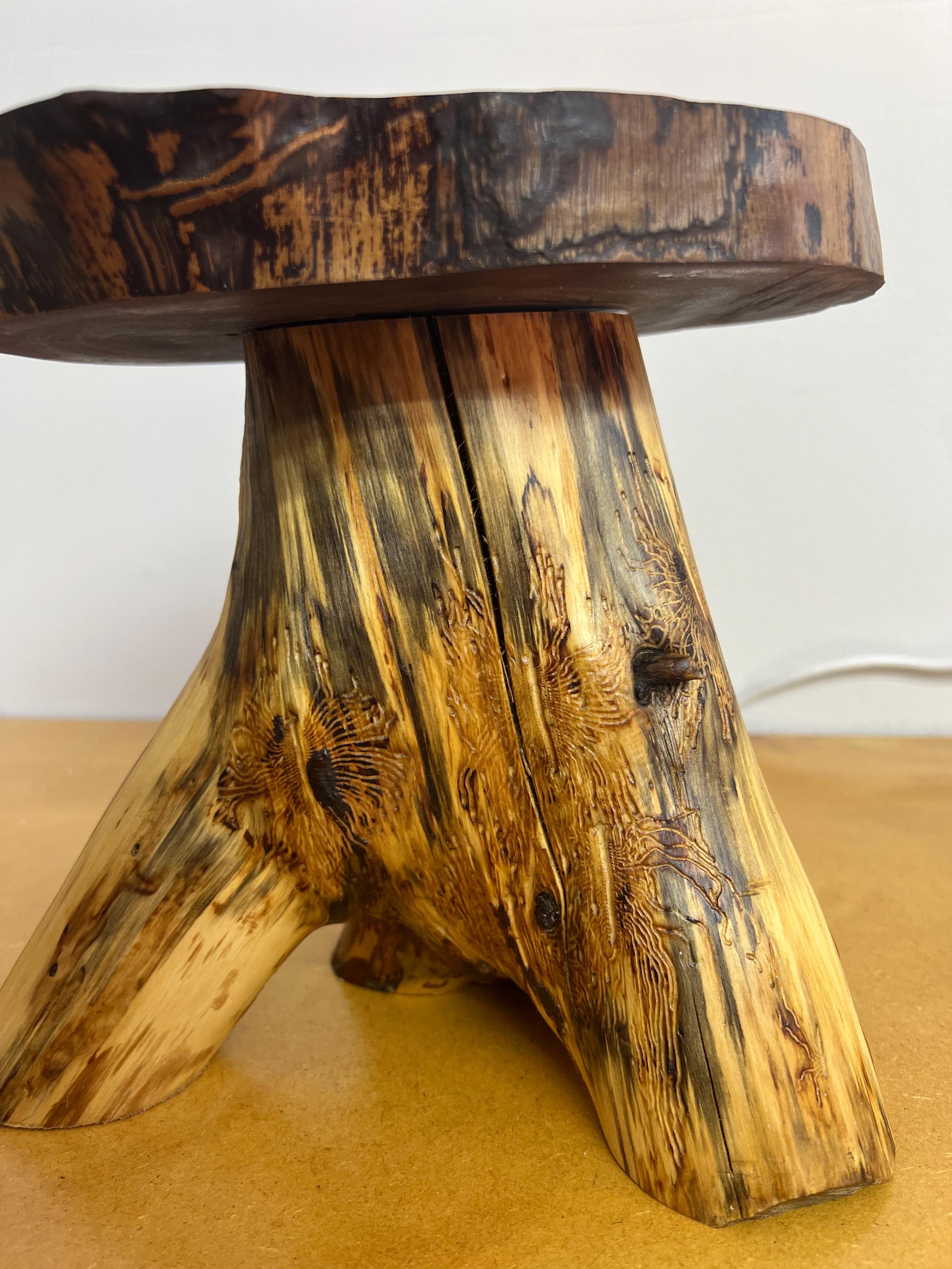 Natural Cedar Log Riser With Black Walnut Top - Etsy