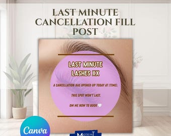 Fill empty bookings: Lash Tech Social Media Announcement for Instagram