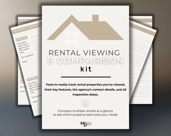 Rental Inspection Checklist Printable: Property Comparison Kit for House Hunting