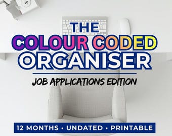 The Colour Coded Organiser | Job Applications Edition | Monthly Calendar