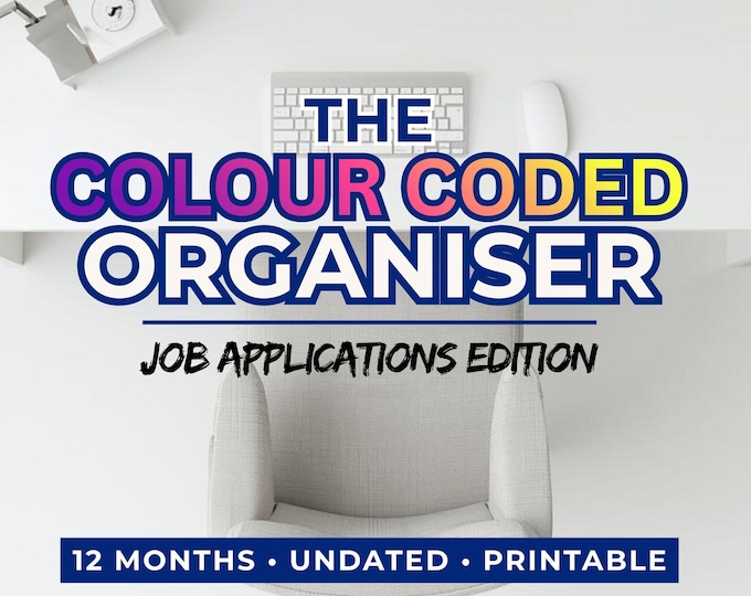 The Colour Coded Organiser | Job Applications Edition | Monthly Calendar