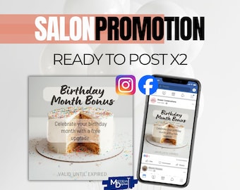Birthday Month Bonus Promo Post | Done-For-You Instagram + Facebook Beauty Promotion