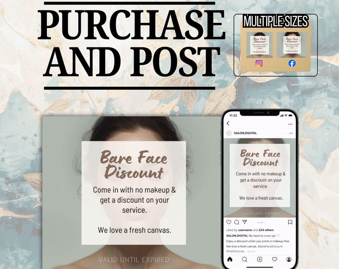 Promotions for Beauty Professionals | Just Purchase and Post | Instagram, Facebook, Pinterest | Instant Download