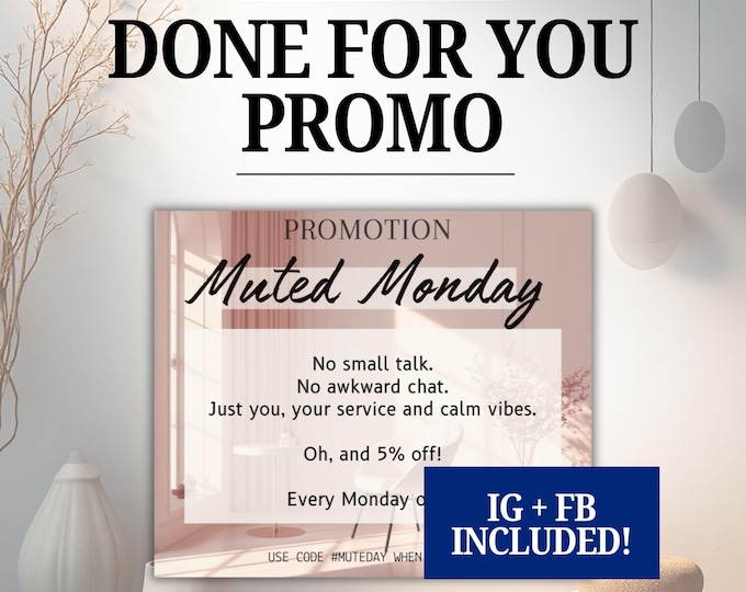 Get more bookings in 7 days | IG + FB posts done for you | Promotions