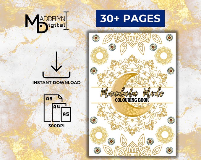 Mandala Mode Colouring Book | Printable & Digital