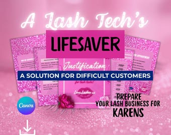 Lash Tech's Difficult Customers Script Kit | Professional Solution discussing pricing, time and cancellations