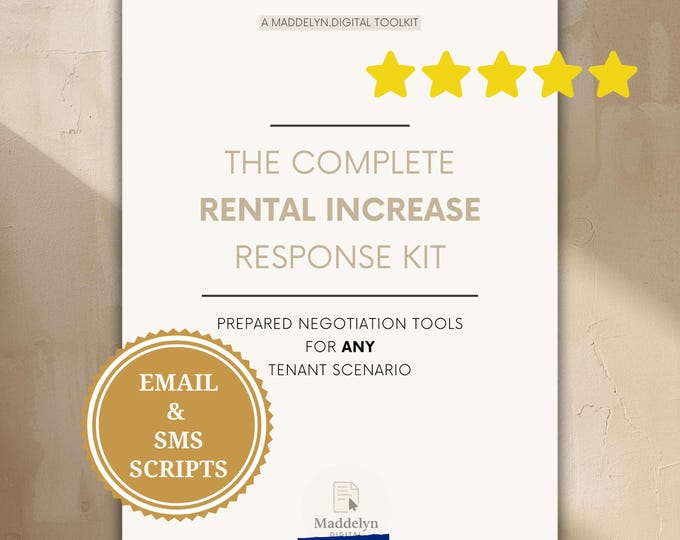 Scripted Email + Text Templates | Rent Increase Responses: Corporate Negotiation Replies for Tenants