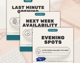 Service Business 'Book Now' Posts | 20 Call-To-Action Canva Templates for Social Media