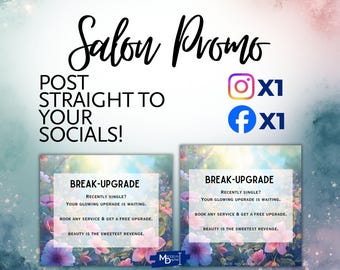 Beauty Salon Social Media Promotion Post | Done-For-You IG & FB Post Set