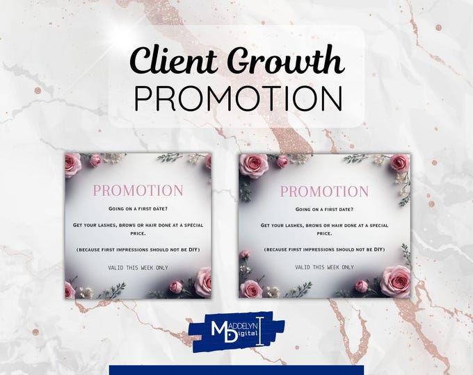 Salon Social Media Templates: Ready-to-Post Promo Graphics for Lash & Brow Artists
