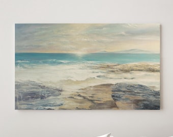 Oil Sea Painting | Seascape Painting | Blue Seascape | Painting Coast | Painting Sea | Seascape Wall Art | Sea Wall Art | Seascape  Seashore