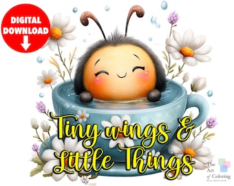 Tiny Wings & Little Things - digitale download | Collectie grillige insecten kleurplaten